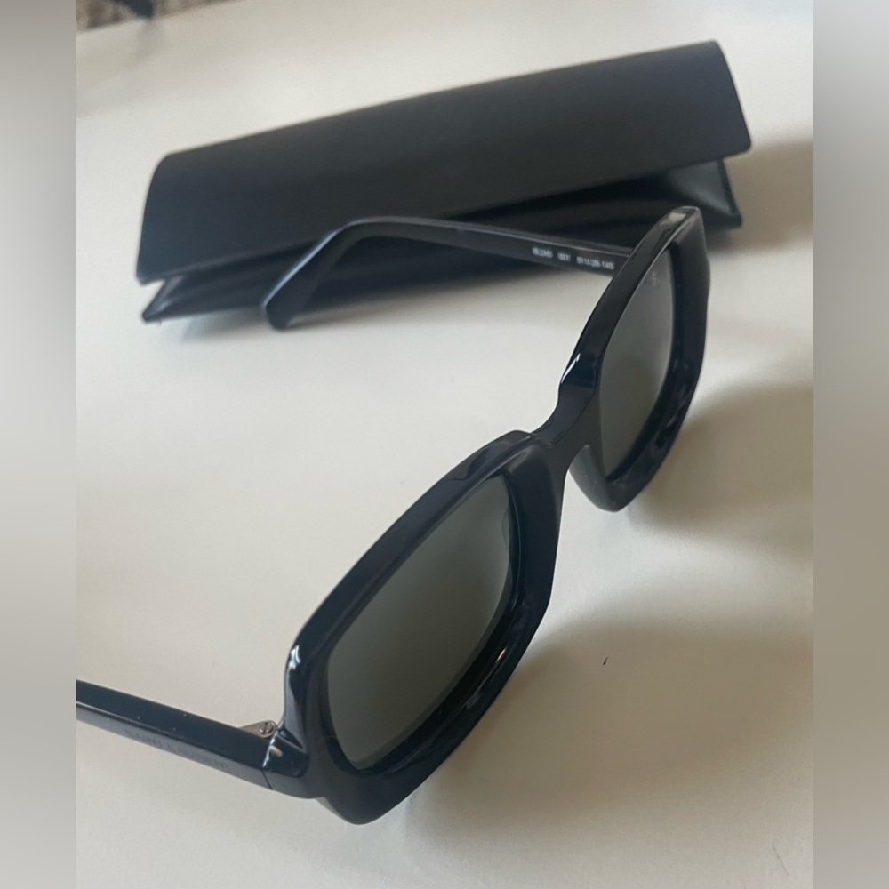 Saint Laurent angled rectangular sunglasses . NWOT . Black frames